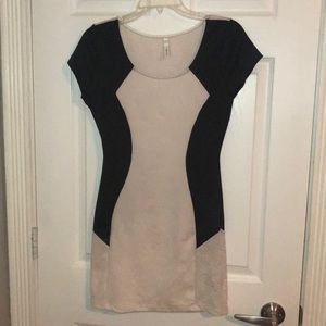 Black and white bodycon dress